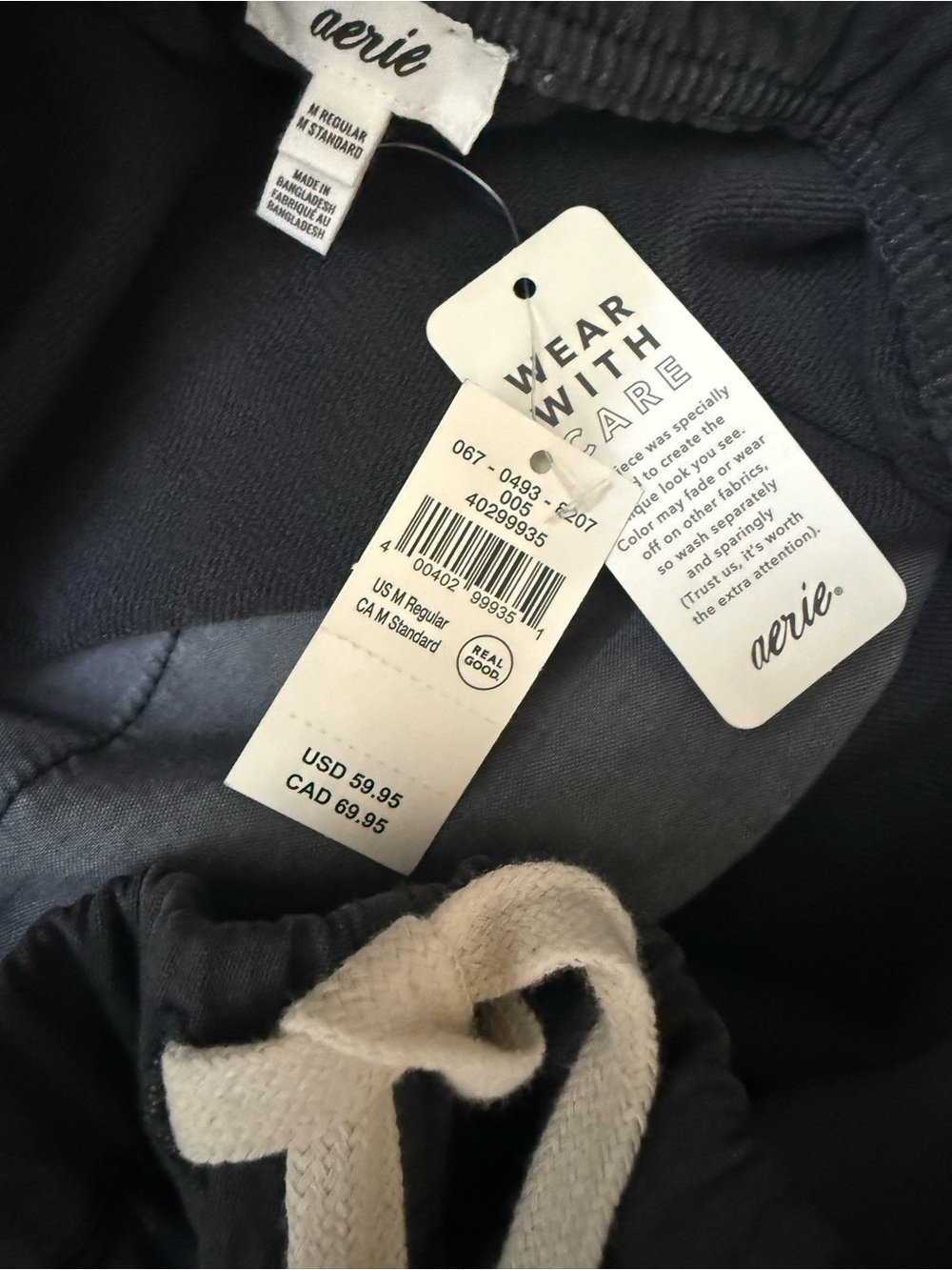 Aerieđź’ŽNWT Wide Leg Medium Me-Day Tie Waist Straight Leg Pant Size Medium 8/10 - Picture 6 of 8